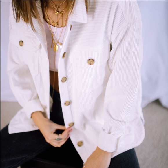 Madewell Jackets & Blazers - NWT MADEWELL Corduroy Shirt -Jacket Cream M